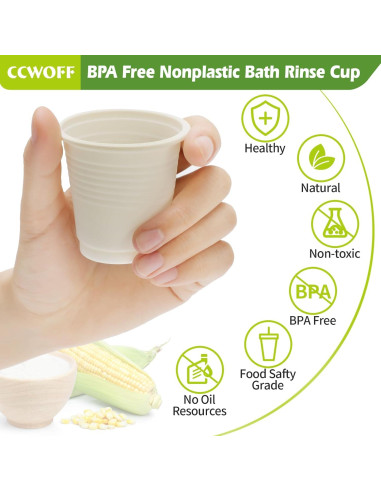 300 Vasos Compostables 3 oz CCWOFF Ecológicos Desechables