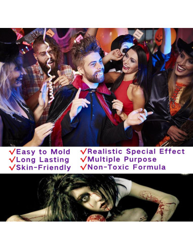 Cera para Cicatrices MEICOLY 50g Maquillaje Efectos Especiales