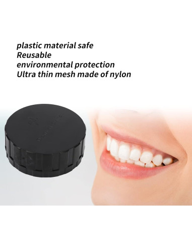 Caja de Almacenamiento de Dentaduras Estink Redonda Negra