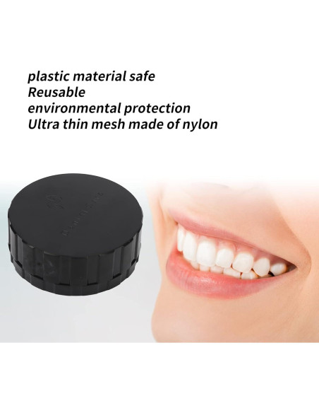 Caja de Almacenamiento de Dentaduras Estink Redonda Negra