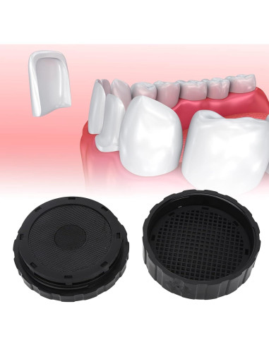 Caja de Almacenamiento de Dentaduras Estink Redonda Negra