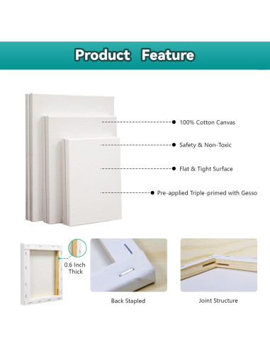 Juego de Pintura Acrílica DRAWLEX 43 Piezas con Lienzos