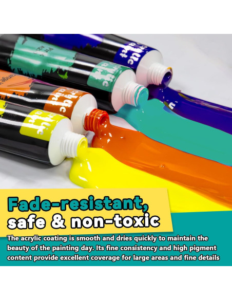 Juego de Pintura Acrílica DRAWLEX 43 Piezas con Lienzos