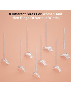 Ajustador de Talla de Anillo Coopache - 16 Piezas Silicona 2