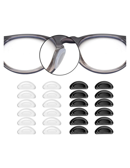 Almohadillas de Nariz SMARTTOP 12 Pares Silicona Antideslizante Almohadillas de Nariz SMARTTOP 12 Pares Silicona Antideslizante