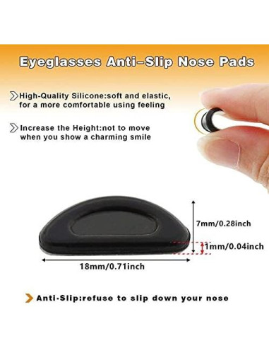 Almohadillas de Nariz SMARTTOP 12 Pares Silicona Antideslizante