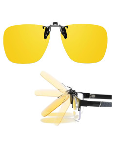 Gafas Clip On TJUTR Amarillas Polarizadas para Conducir