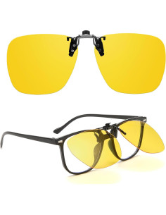 Gafas Clip On TJUTR Amarillas Polarizadas para Conducir 2