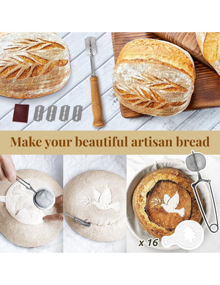 Juego de Cestas Banneton BAVIFY 14 Piezas para Pan