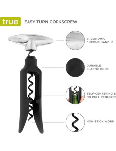 Sacacorchos Manual True Twister Metal y Plástico Azul 2