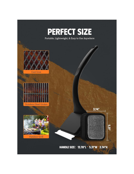 Cepillo Limpiador de Parrilla MEKER con 5 Repuestos Cepillo Limpiador de Parrilla MEKER con 5 Repuestos