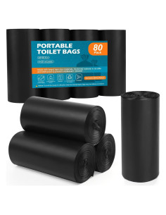 80 Bolsas Compostables para Inodoro Portátil BOYONE 8 Galones