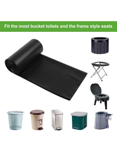 80 Bolsas Compostables para Inodoro Portátil BOYONE 8 Galones