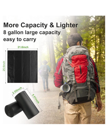 80 Bolsas Compostables para Inodoro Portátil BOYONE 8 Galones