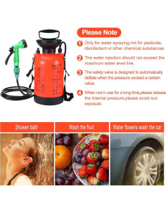 Ducha Portátil SearQ MI 4.92L 7 Modos de Rocío 2