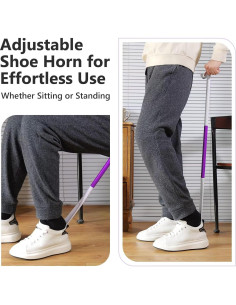Cuerno de Zapato Ajustable Rewkcy 90 cm para Personas Mayores 2