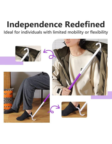 Cuerno de Zapato Ajustable Rewkcy 90 cm para Personas Mayores