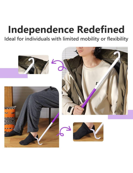 Cuerno de Zapato Ajustable Rewkcy 90 cm para Personas Mayores