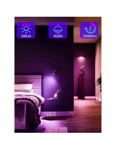 Luces Spot LED DOREIO 3W RGB Interior 2 Paquete con Base 2