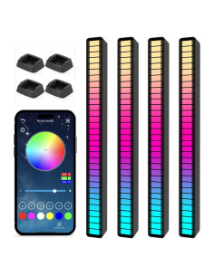 Luz de Ritmo Musical RGB Soulpunk 4 Pack Control APP