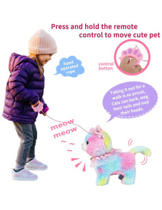 Gato Robot Interactivo SHANTOU Colorido con Control Remoto 2