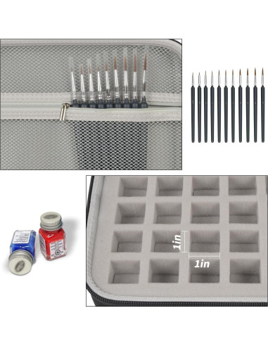 Estuche de Almacenamiento ALKOO para Pintura Testors 42PCS