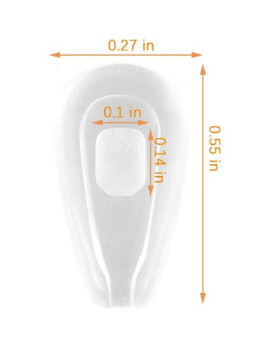 Almohadillas de nariz BEHLINE 14 mm antideslizantes para gafas