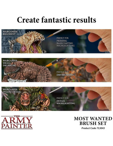 Conjunto de Pinceles The Army Painter - 3 Pinceles Acrílicos