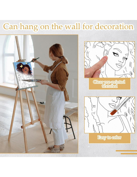 Ctosree Set de 12 Lienzos Pre Dibujados para Pintura