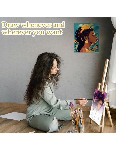 Ctosree Set de 12 Lienzos Pre Dibujados para Pintura