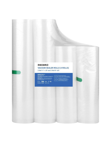 Bolsas de Sellado al Vacío Inkbird 4 Rollos 28,3cm x 7,6m