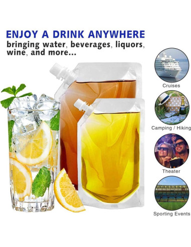 Frasco de licor oculto Vignee 0,95L y 0,47L kit de 11