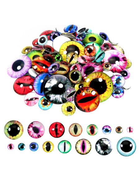 Ojos de Dragón de Vidrio TOAOB 160pcs 6-30mm Manualidades