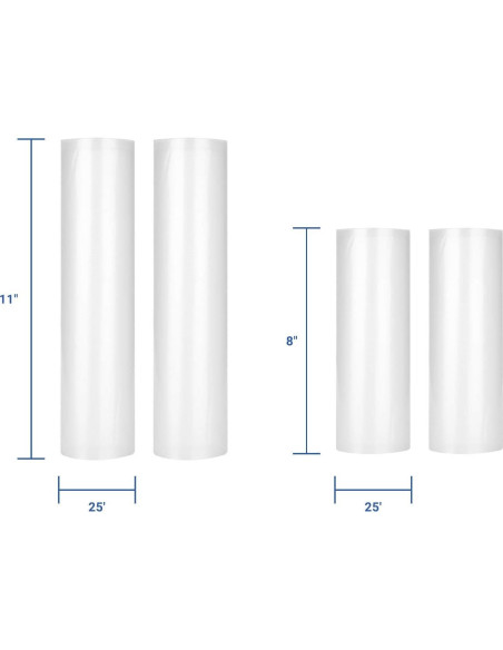 Bolsas de Sellado al Vacío Inkbird 4 Rollos 28,3cm x 7,6m