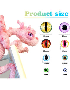 Ojos de Dragón de Vidrio TOAOB 160pcs 6-30mm Manualidades 2