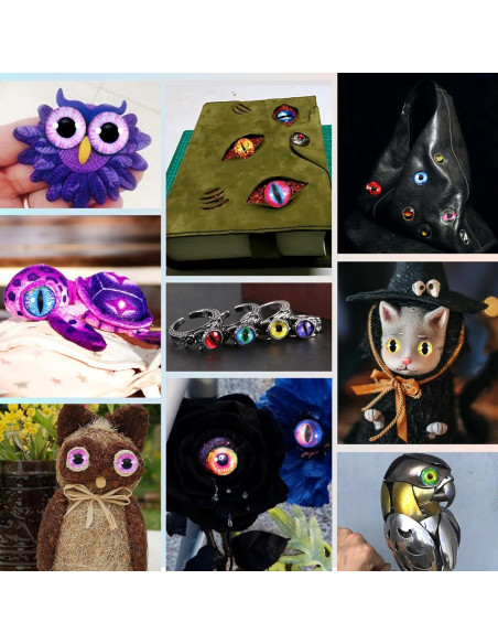 Ojos de Dragón de Vidrio TOAOB 160pcs 6-30mm Manualidades