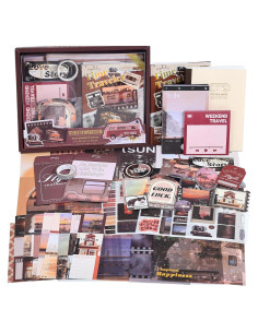Kit de Scrapbooking Vintage emmoolife A6 244 Piezas