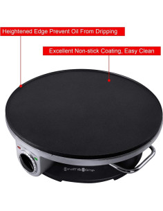 Hacedor de Crepes Salud y Hogar 33 cm Antiadherente Eléctrico 2