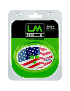 Protector Bucal Loudmouth Bandera EE. UU. para Fútbol Adultos 2