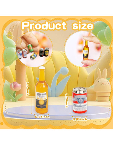 Botellas de Cerveza Miniatura Hiawbon 11 Piezas 1:12