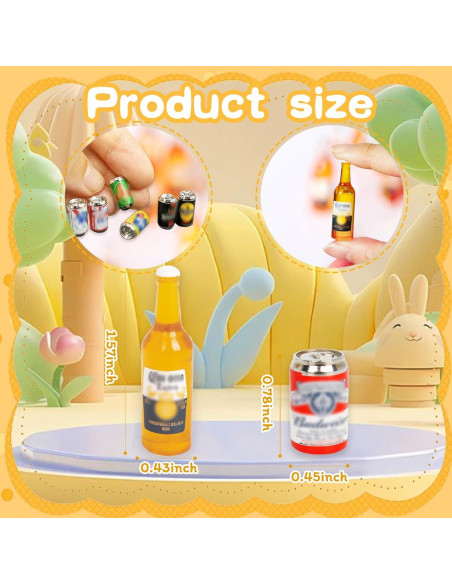 Botellas de Cerveza Miniatura Hiawbon 11 Piezas 1:12