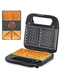 Horno de Waffles Reemix 3 en 1 con Placas Removibles