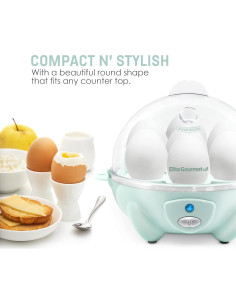 Cocinero de Huevos Eléctrico Elite Gourmet 7 Huevos Menta 2