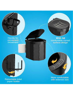 Inodoro Portátil PAHTTO Plegable para Camping 181 kg 2
