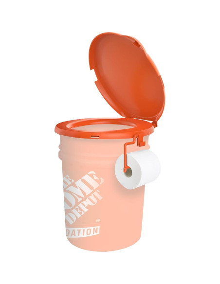 Asiento de Inodoro Portátil PAHTTO 5 Galones Naranja