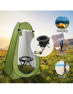 Inodoro Portátil BLIKA para Camping 136 kg Plegable 2
