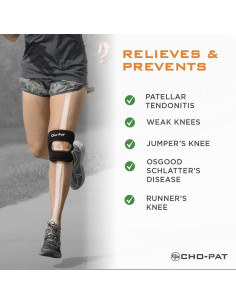 Correa de Rodilla Ajustable Cho-Pat Grande para Alivio del Dolor 2
