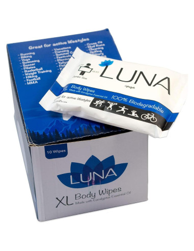 Toallitas Corporales Luna XL Húmedas Sin Fragancia - 10 Pzas