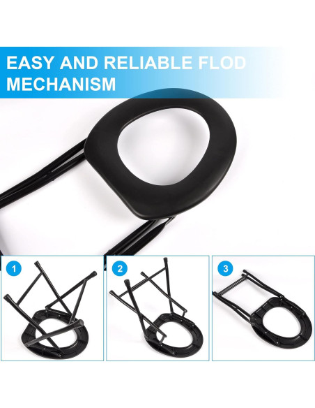 Inodoro Portátil HXSEMAYIG Plegable Acero Inoxidable 113kg