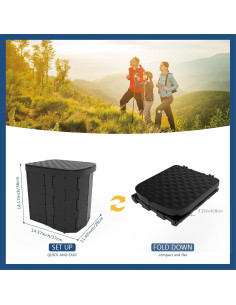 Inodoro Plegable Hapoon XL Portátil para Camping - 181 kg 2